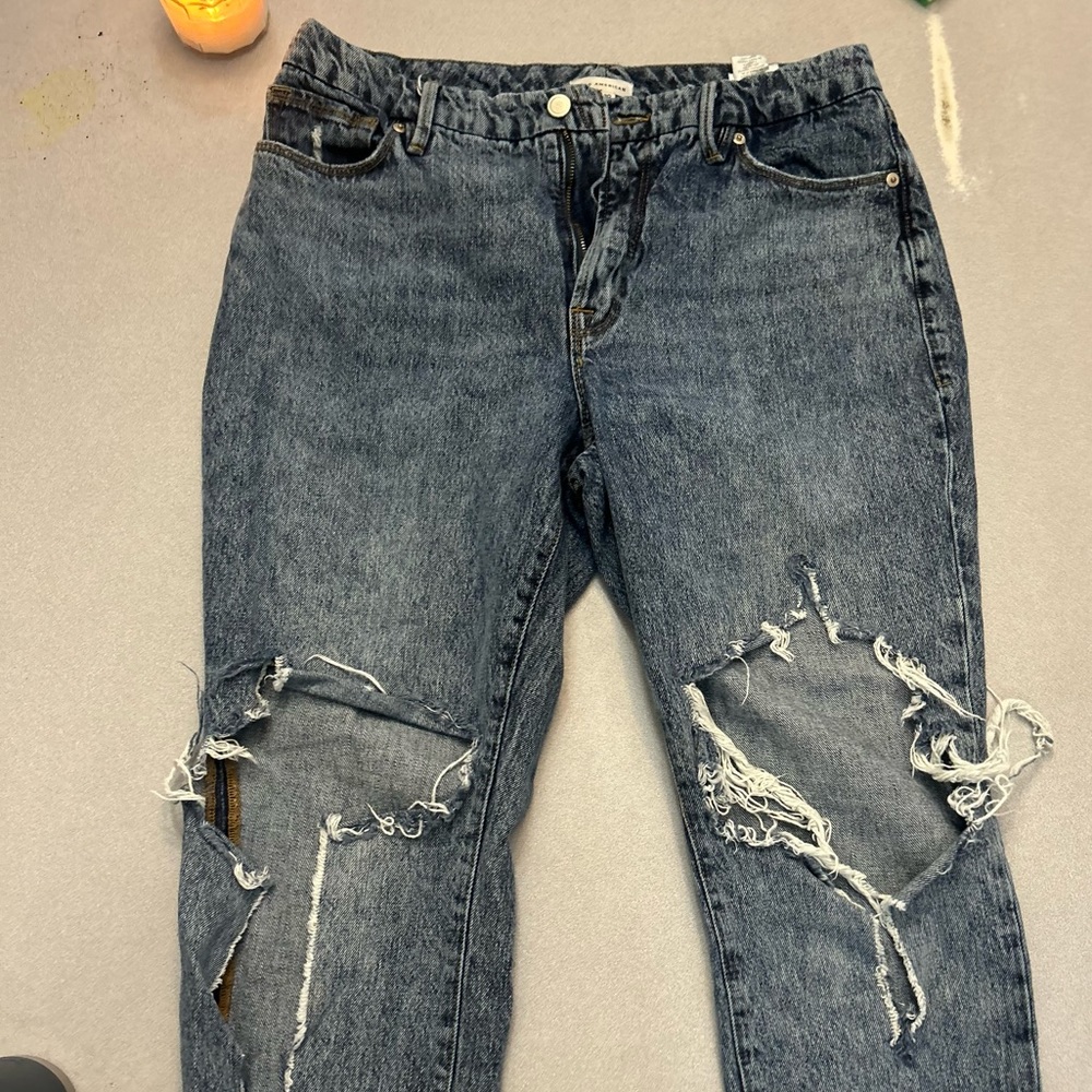 Good American ripped jeans